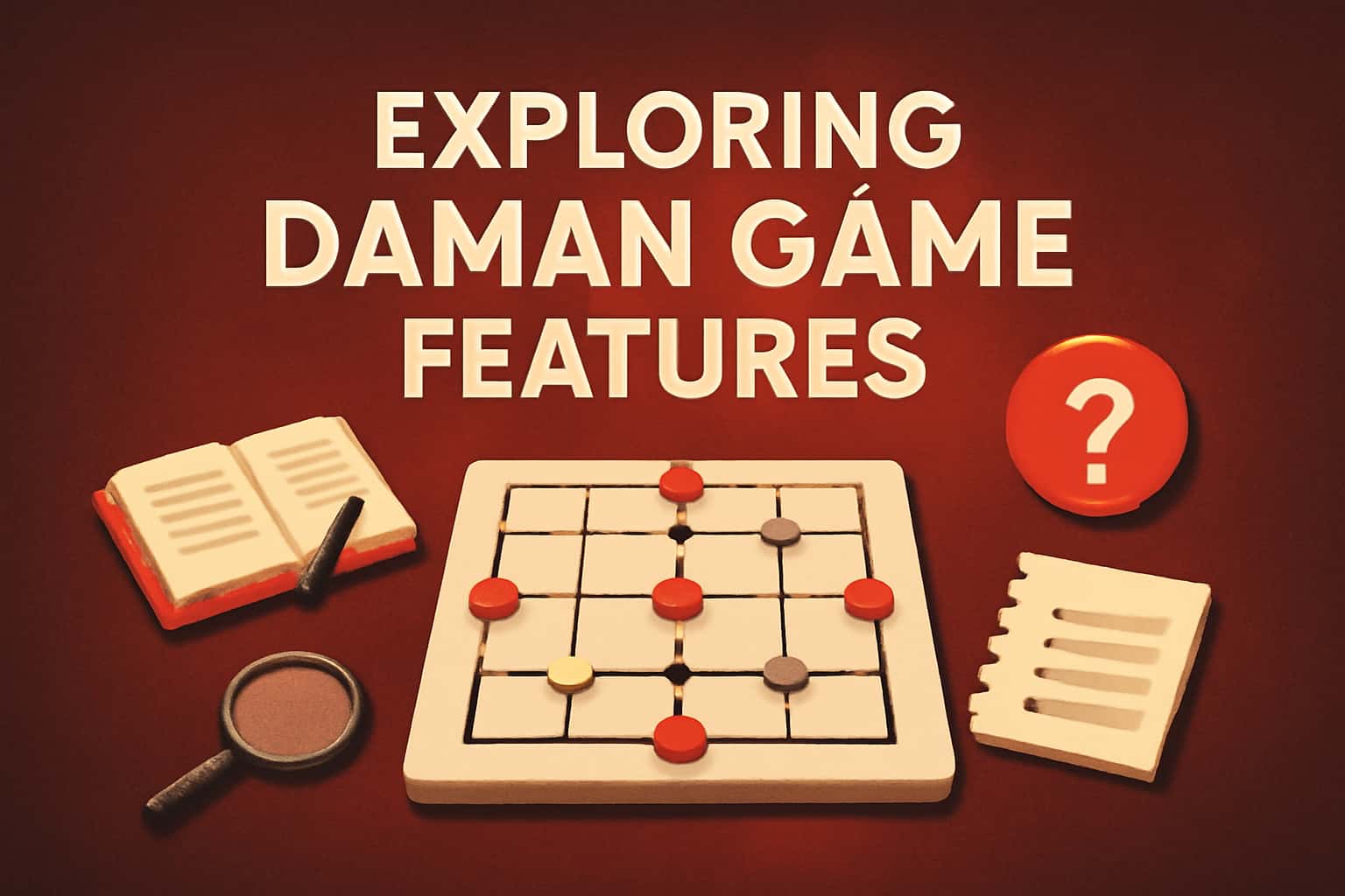An informative scene depicting the various features of Daman Game.
