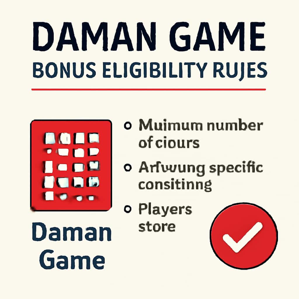 An educational diagram outlining the Daman Game Bonus Eligibility Rules.