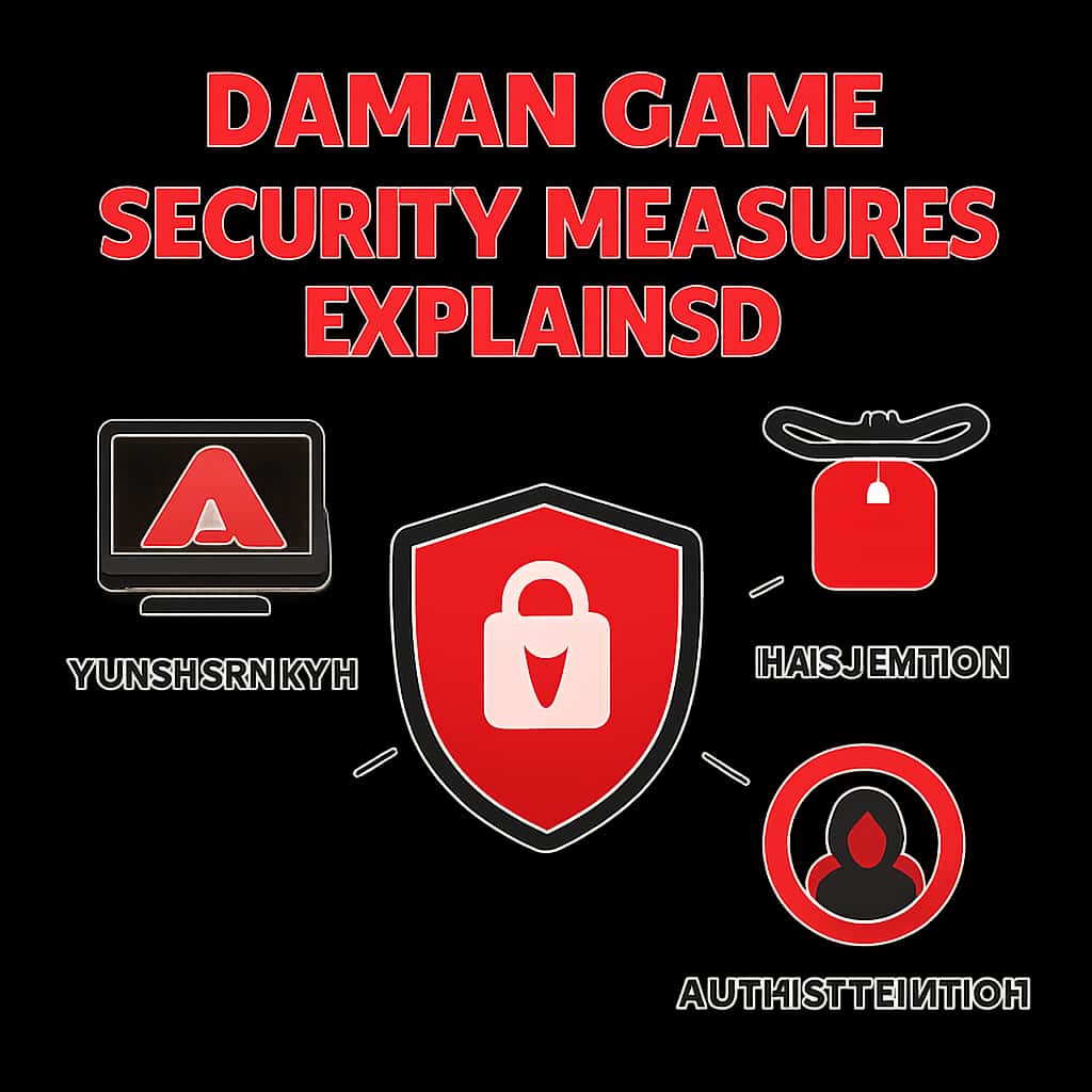An educational diagram illustrating Daman Game security processes.