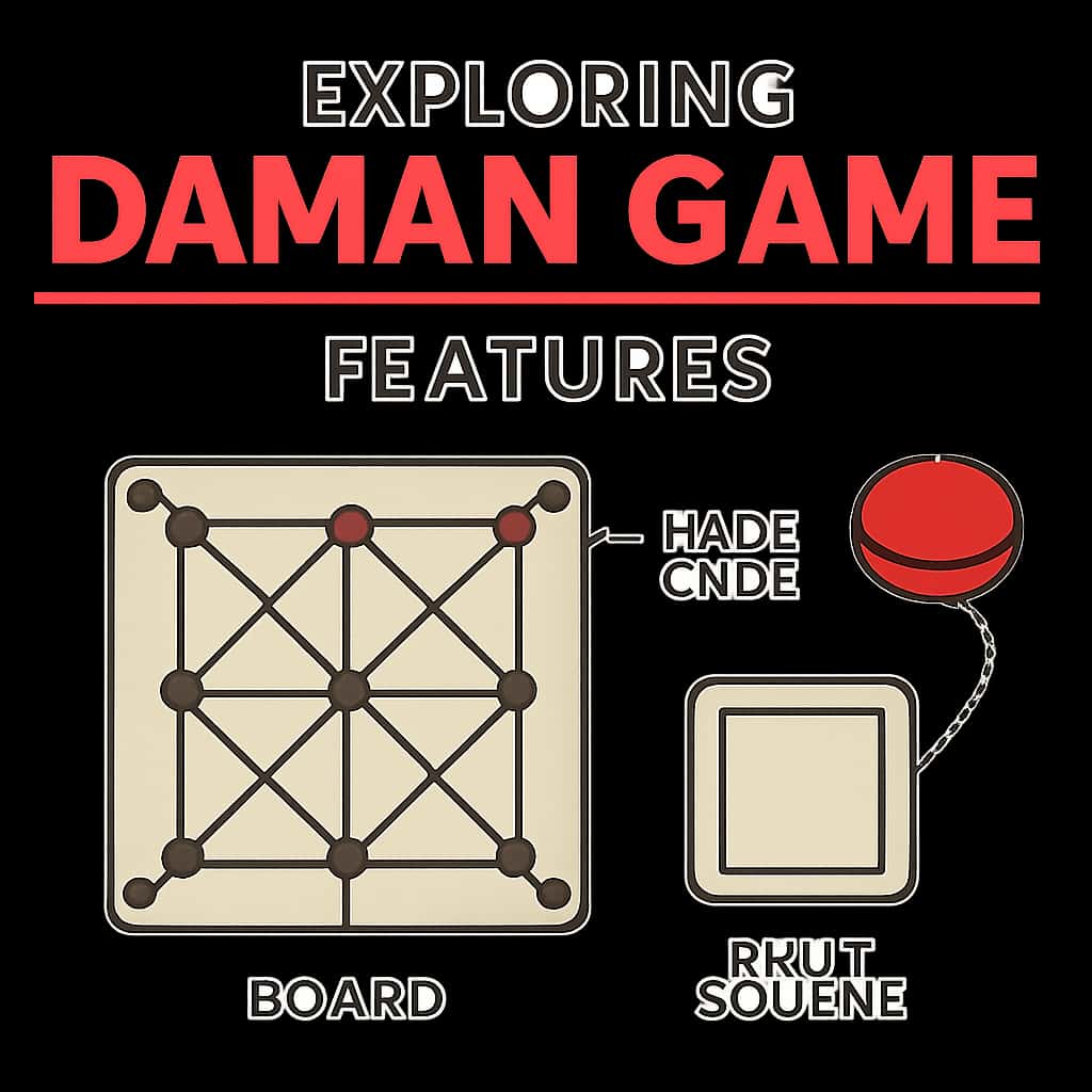 An educational diagram about Daman Game Features.
