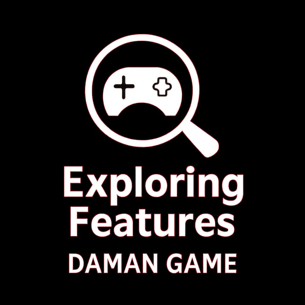 A badge illustrating Daman Game Features.